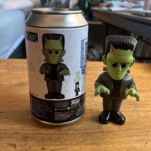 Funko Frankenstein collectible figure and soda can